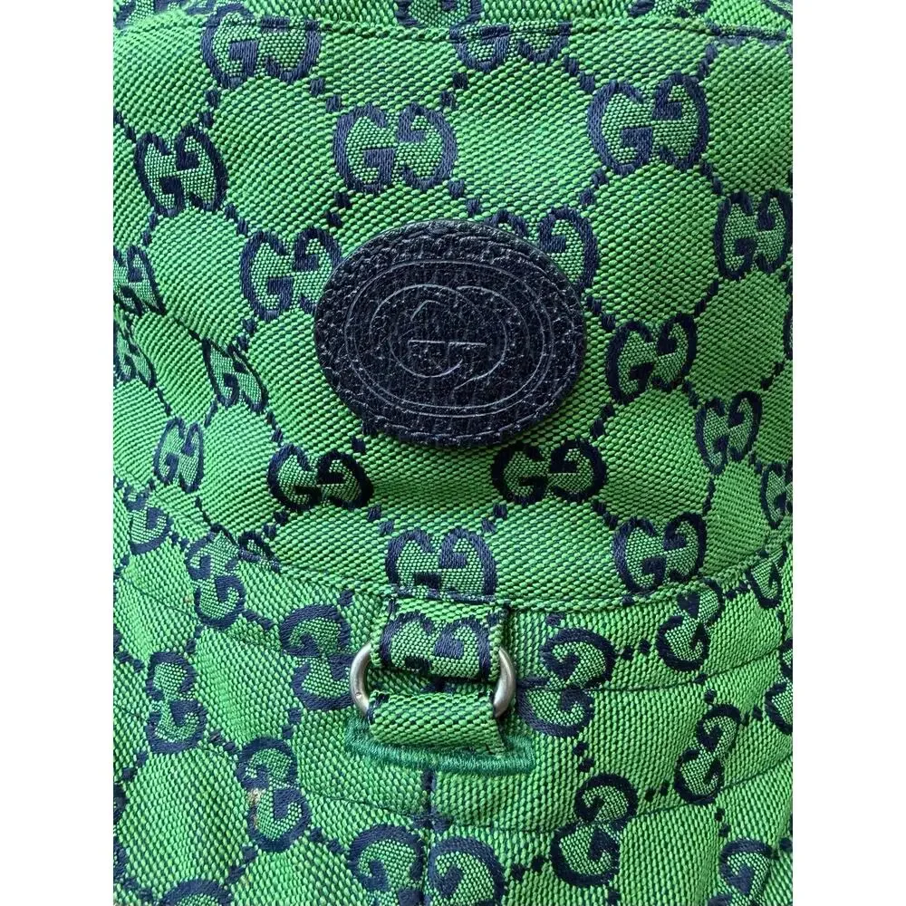 Gucci Self-Tie Green Bucket Hat (Size L)